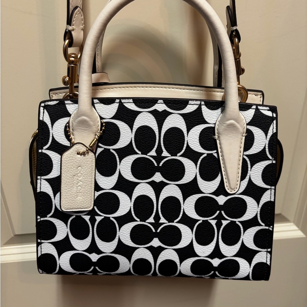 Coach Andrea Carryall Signature canvas 2 way crossbody bag